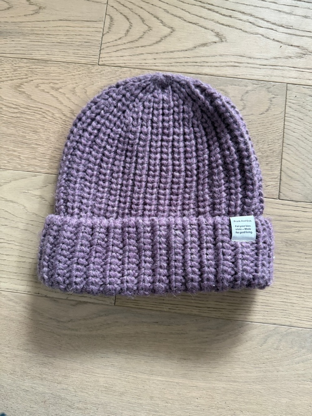 Frank & Oak Knit Beanie Hat - Dusty Mauve